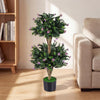 Lucktree 3 FT Artificial Double Ball Boxwood Topiary Trees Set of 2 for Porch Home Decoration