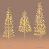 Lucktree LED Birch Tree, 5/6/7 FT Pre-lit Twig Tree with Warm White Light LED Lights, Weighted Base
