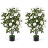 Lucktree 35.5" Artificial Rose Tree with 32 Blooming Flowers | Free Maintenance