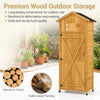 Outdoor Storage Shed, 70" Vertical Garden Shed Cabinet, Gray