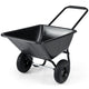 21-Gallon Dual-Wheel Wheelbarrow, Heavy-Duty Utility Cart with Pneumatic Tires and Foldable Handle