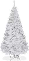 5/6/7/8 FT Artificial Christmas Tree, White Pine Full Xmas Tree, Unlit