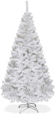 5/6/7/8 FT Artificial Christmas Tree, White Pine Full Xmas Tree, Unlit