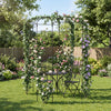 Birdcage Shape Gazebo, Garden Arch Trellis w/Hanging Hook for Climbing Plants