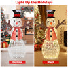 3.6 FT Lighted Christmas Snowman, Outdoor Xmas Holiday Decoration with 80 Warm LED Lights