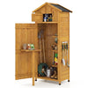 Outdoor Storage Shed, 70" Vertical Garden Shed Cabinet, Gray