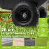 21-Gallon Dual-Wheel Wheelbarrow, Heavy-Duty Utility Cart with Pneumatic Tires and Foldable Handle