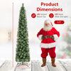 7FT Pre-lit Pencil Christmas Tree, Slim Artificial Xmas Tree with 150 Warm White LED Lights