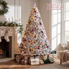 7.5/6 FT Prelit Artificial Christmas Tree, Smart RGB & Warm White LED Lights