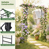 <p>Garden Arbor, 215cm Arch Trellis w/Extended Roof for Climbing Plants Roses Vines