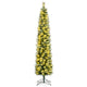 7FT Pre-lit Pencil Christmas Tree, Slim Artificial Xmas Tree with 150 Warm White LED Lights