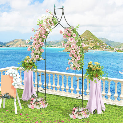 Metal Garden Arch, Rose Garden Arbor for Various Climbing Plant, Outdoor Lawn Backyard
