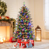 6FT Prelit Artificial Christmas Tree, Hinged Christmas Tree with 350 LED Lights