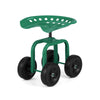 Lucktree Garden Cart, Rolling Workseat with 4 Wheels, Garden Stool 360-degree Swivel Work Seat & Adjustable Heigh