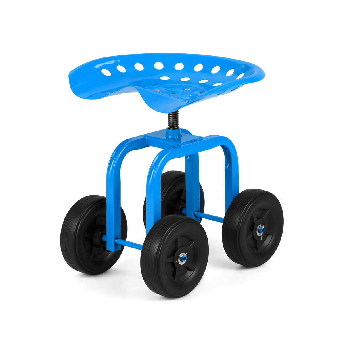 Lucktree Garden Cart, Rolling Workseat with 4 Wheels, Garden Stool 360-degree Swivel Work Seat & Adjustable Heigh