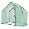Lucktree 6x3x5.5 FT Mini Walk-in Greenhouse, with Roll-up Zippered Door & Window, Overlong PE Cover