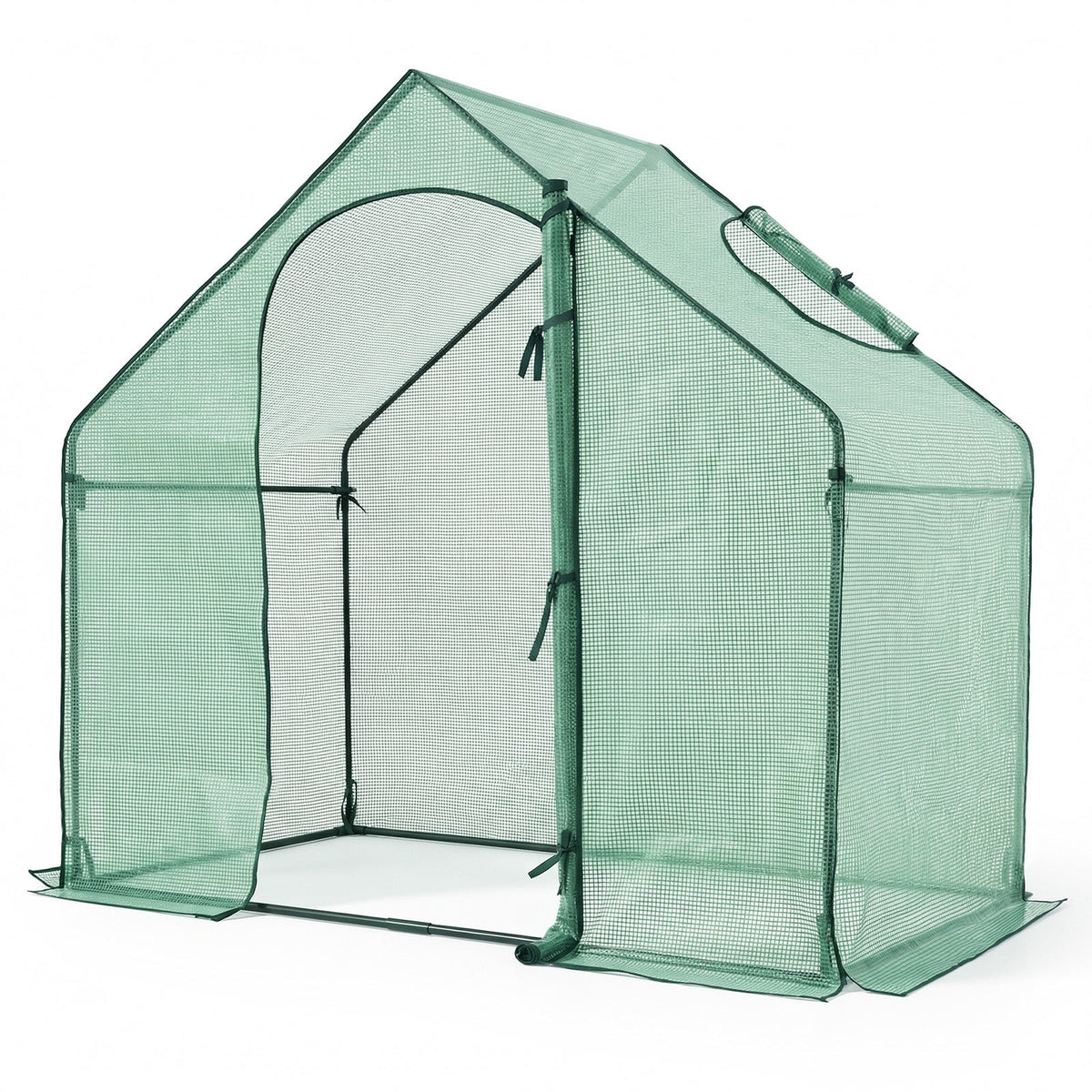 Lucktree 6x3x5.5 FT Mini Walk-in Greenhouse, with Roll-up Zippered Door & Window, Overlong PE Cover