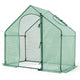 Lucktree 6x3x5.5 FT Mini Walk-in Greenhouse, with Roll-up Zippered Door & Window, Overlong PE Cover