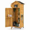 Outdoor Storage Shed, 70" Vertical Garden Shed Cabinet, Gray