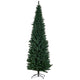 8 FT Slim Pencil Artificial Christmas Tree Unlit Green with Metal Stand