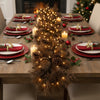 9FT Pre-lit Artificial Christmas Garland, Christmas Garland with 35 Warm White LED Lights