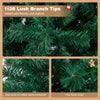 5/6/7/8 FT Artificial Christmas Tree, Unlit Full Xmas Pine Tree with 350/650/950/1138 Branch Tips & Folding Metal Stand