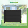 122cm x 95cm Air Conditioner Fence 2 Panels, Outdoor Privacy Fence with Metal Ground Stakes