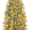 6FT Pre-Lit Pencil Christmas Tree, Artificial Xmas Tree with 618 Branch Tips