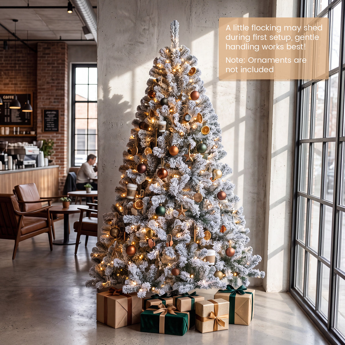 7.5/6 FT Prelit Artificial Christmas Tree, Smart RGB & Warm White LED Lights