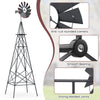 8ft Steel Windmill, Farmhouse Windmill Decoration with Directional Vane