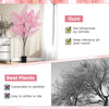 6.5FT Artificial Cherry Blossom Tree, Faux Pink Cherry Plant with Sturdy PE Trunk & Cement-Filled Nursery Pot