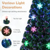 3FT Pre-Lit Optical Fiber Christmas Artificial Tree with Multicolor LED Lights and Snowflakes