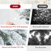 4.5 FT Pre-Lit Christmas Tree Snow Flocked, Artificial Christmas Tree with 757 Branch Tips