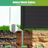 122cm x 95cm Air Conditioner Fence 2 Panels, Outdoor Privacy Fence with Metal Ground Stakes