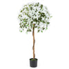 53" Artificial Bougainvillea Tree, Faux Silk Flower Plant in Pot with 576 Flowers & 288 Leaves