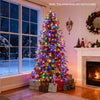 7.5FT Pre-lit Artificial Christmas Tree, Hinged Xmas Tree with 1195 Branch Tips