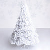 White Christmas Tree with Solid Metal Legs Perfect for Holiday Indoor and Outdoor Decoration