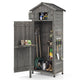 Outdoor Storage Shed, 70" Vertical Garden Shed Cabinet, Gray