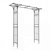 <p>Garden Arbor, 215cm Arch Trellis w/Extended Roof for Climbing Plants Roses Vines