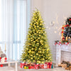 7.5FT Prelit Artificial Christmas Tree, Hinged Xmas Tree with 1449 Branch Tips