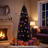 6ft Pencil Artificial Christmas Tree, Slim Christmas Tree with Metal Stand