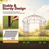French Style Birdcage Garden Arbor, Heavy-Duty Metal Pergola Pavilion for Climbing Plants