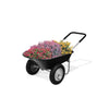 Garden Cart Wheelbarrow, 2-Wheel Outdoor Trolley with Metal Frame, 14" Pneumatic Tires