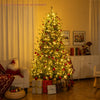 7.5FT Pre-lit Artificial Christmas Tree, Hinged Xmas Tree with 1306 Branch Tips