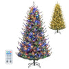 7.5FT Pre-lit Artificial Christmas Tree, Hinged Xmas Tree with 1306 Branch Tips