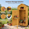 Outdoor Storage Shed, 70" Vertical Garden Shed Cabinet, Gray
