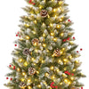 6FT Pre-Lit Pencil Christmas Tree, Artificial Xmas Tree with 618 Branch Tips