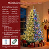 7.5FT Pre-lit Artificial Christmas Tree, Hinged Xmas Tree with 1306 Branch Tips
