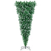 7.5 FT Pre-lit Upside Down Christmas Tree, Snow Flocked Artificial Xmas Tree with 1100 PVC Branch Tips