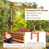 84.5" Wooden Garden Arch, Archway Arbor Trellis for Climbing Roses, Vines and Vegetables